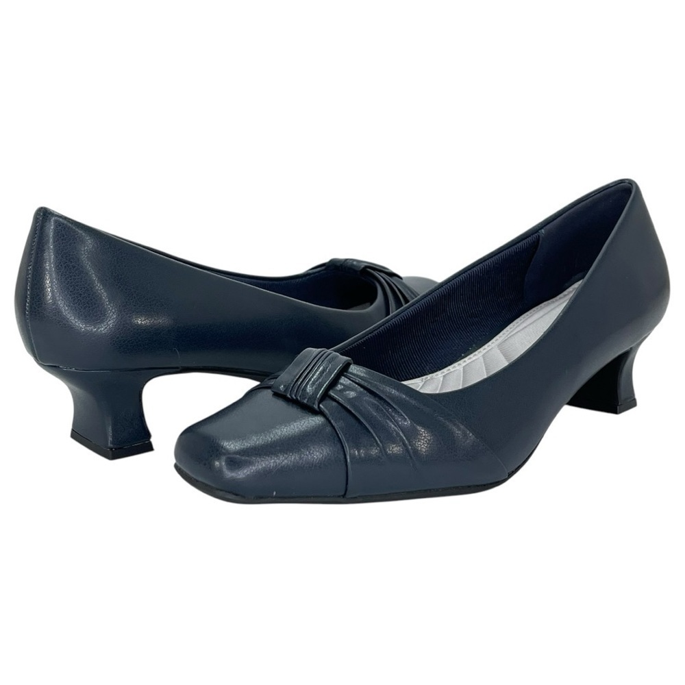 Easy Street Waive Navy Faux Leather Womens Pumps Size 7.5W - Picture 11 of 13
